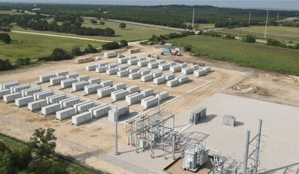 Arial photo of battery energy storage system