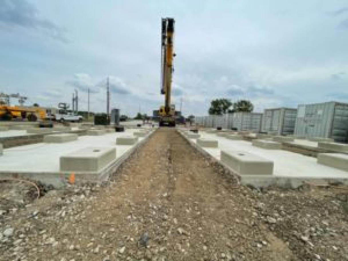 image of development phase of battery energy storage site